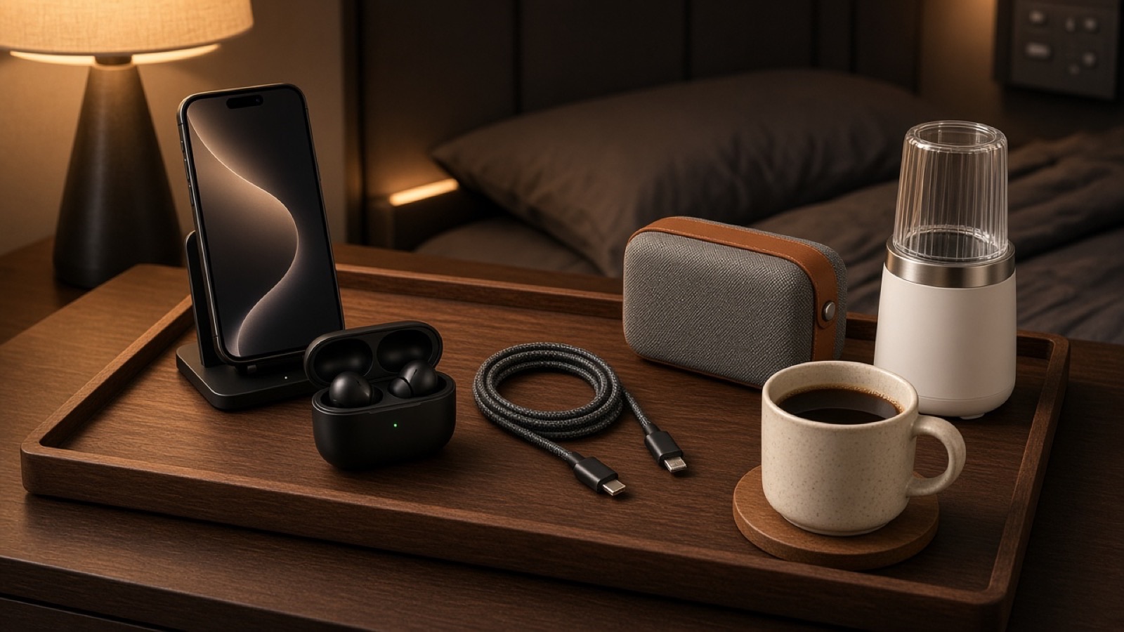 Daily outlet deals staged on linen and walnut surfaces