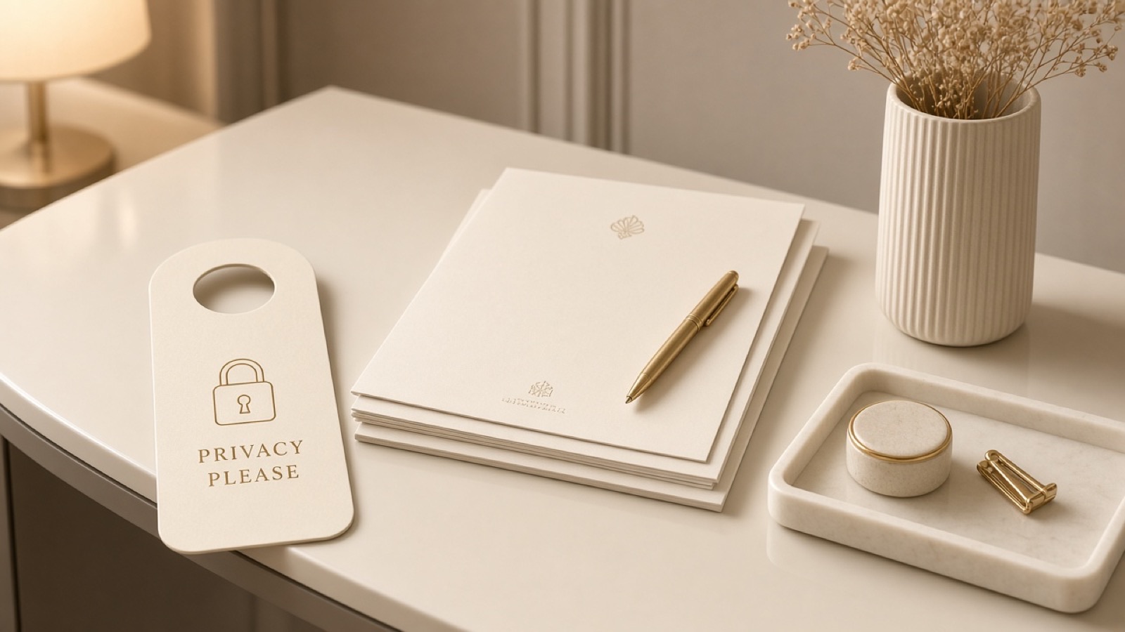 Privacy concept with lock and documents