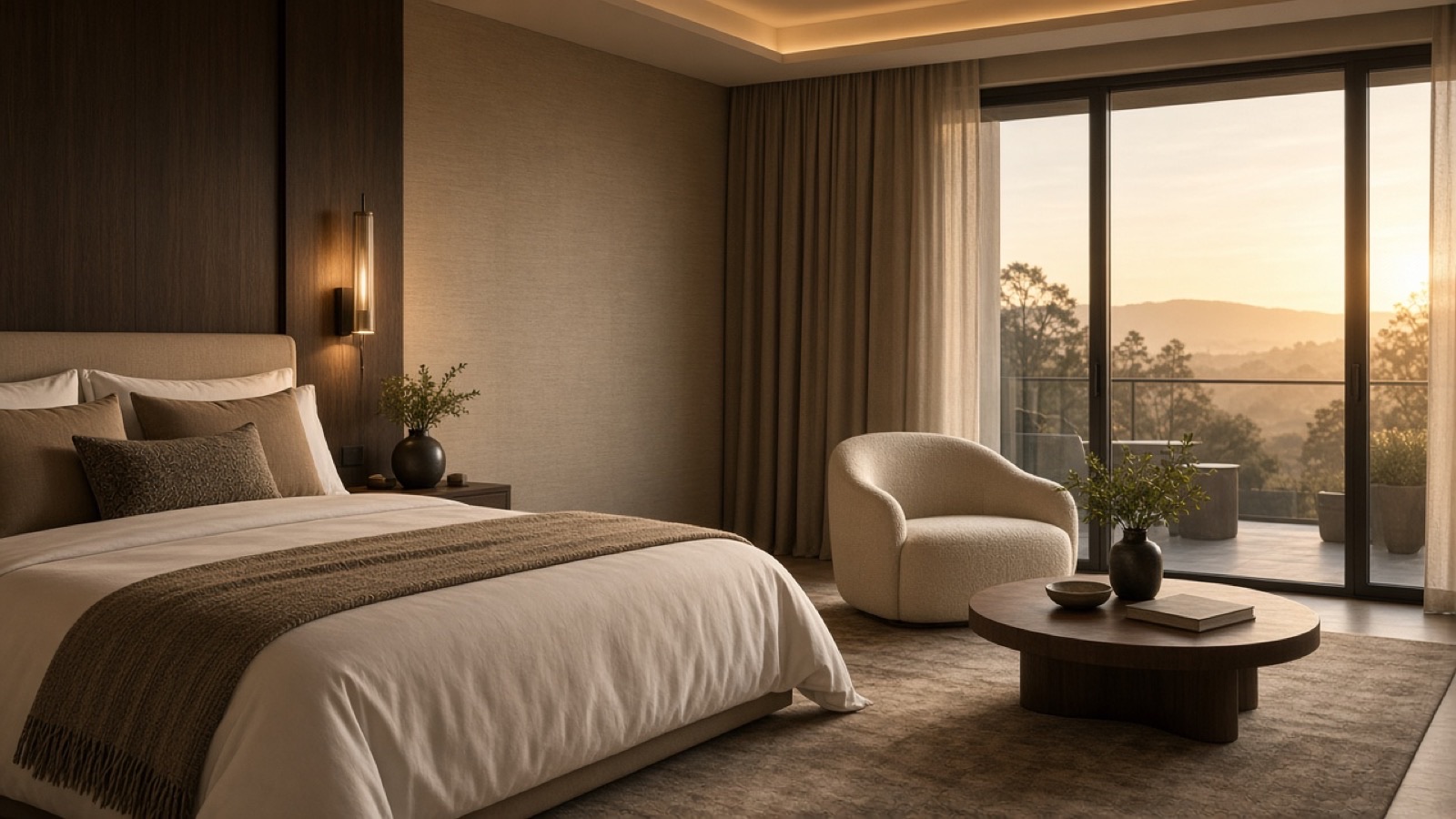 Trust and value concept in a calm suite interior